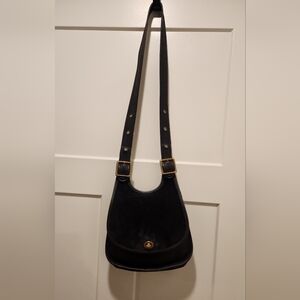 Vintage Coach 1996 Berkeley Saddle Bag Black